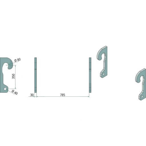 778755205 - Комплект елементів ST52 для New Holland, 2 частини