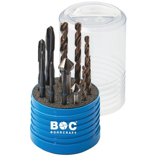 Набір мітчиків M4 - M14 HSS-E Co5 + свердла + зенкери, 12 шт