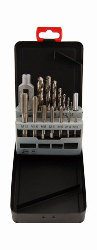 Комплект машинных метчиков ABRABORO M3-M12, HSS-G [15 шт.]