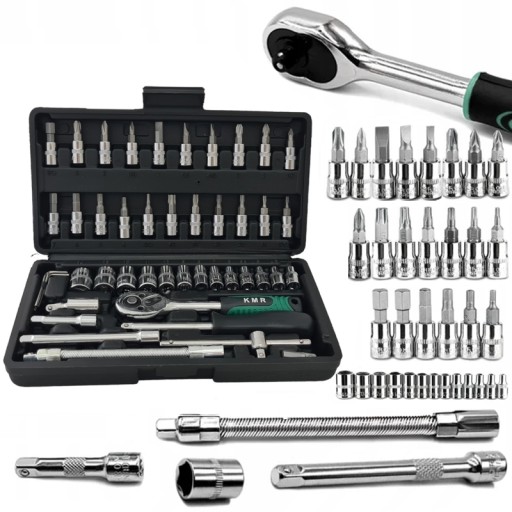 Набір гайкових ключів ГОЛОВКИ 1/4 інструменти ключі тріскачка TORX INBUS BITS