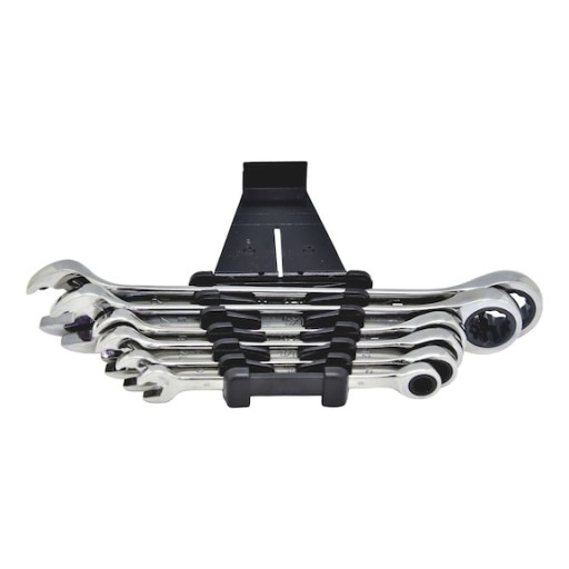 Набор рожковых ключей с двойной трещоткой, 6 ключей 8-19 мм WURTH