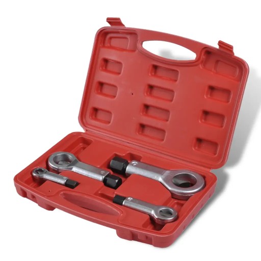 Набор гаечных ключей, 4 предмета, хромированные, 9-27 мм, в футляре