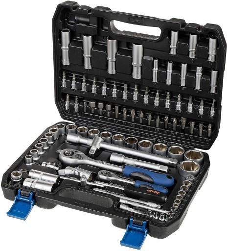 Набор ключей с храповым механизмом 1/2 1/4 с головками и битами 94 элемента Niteo