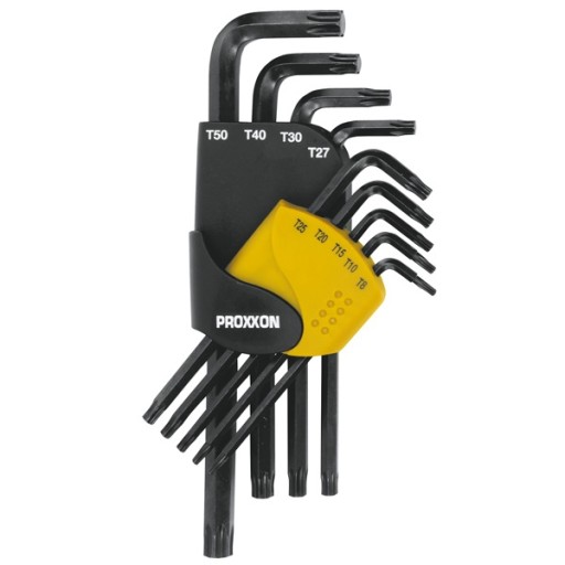 Набор шестигранных ключей PROXXON для винтов TX с ручкой [9 шт.]