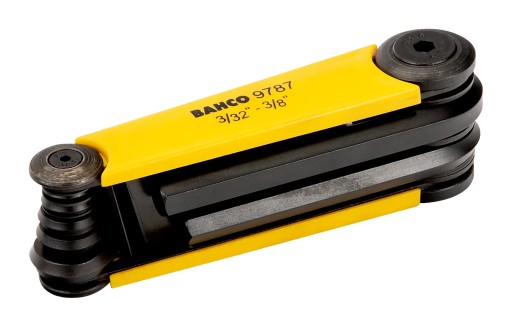 Набор из 7 черненых шестигранных ключей 3/32-3/8 дюйма BAHCO.