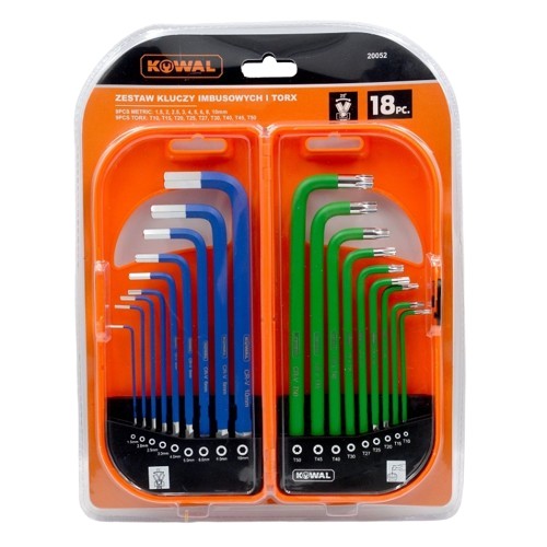 Набір ключів Allen і Torx 18 шт