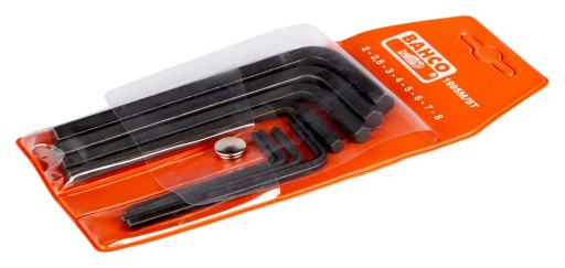 Набір з 8 метричних шестигранних ключів. BAHCO