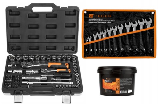 Набір торцевих ключів 1/2'' 1/4'' 72 шт + ключі комбіновані