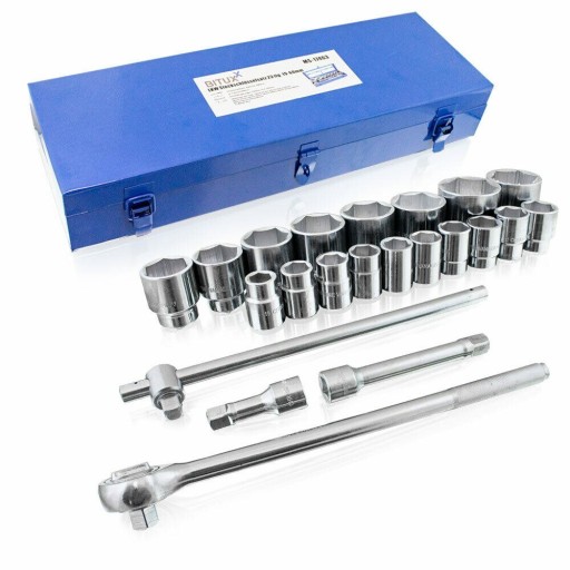 Набор торцевых ключей 19-60мм с трещоткой, 23 шт.