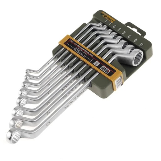 Набор ключей накидных изогнутых 6-22мм, 8 шт. Проксон