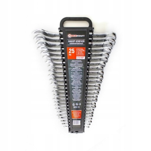 Набор комбинированных ключей из 25 предметов. Форскрафт