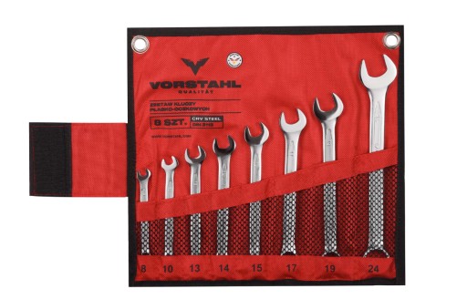Набор комбинированных ключей CrV STEEL (8 шт.) 8-24 мм-VORSTAHL
