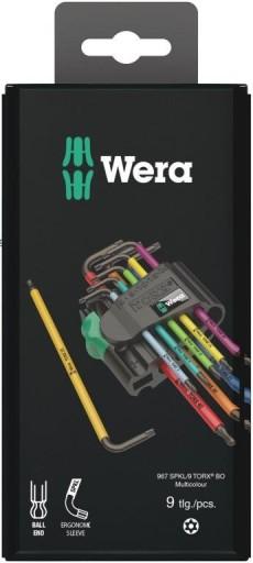 Набір ключів TORX BO BlackLaser L-key з магнетизером WERA 9 шт.