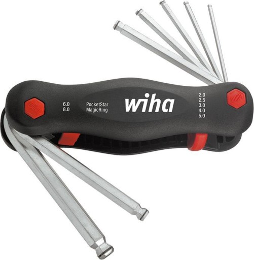 Набір кутових L-ключів у складному тримачі PocketStar Magic