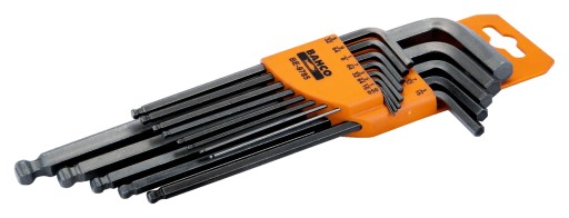 Набор ключей Г-образных шариковых, чернённых, под шестигранные винты, дюймовые