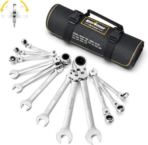 Набор дюймовых ключей Enventor с храповым механизмом