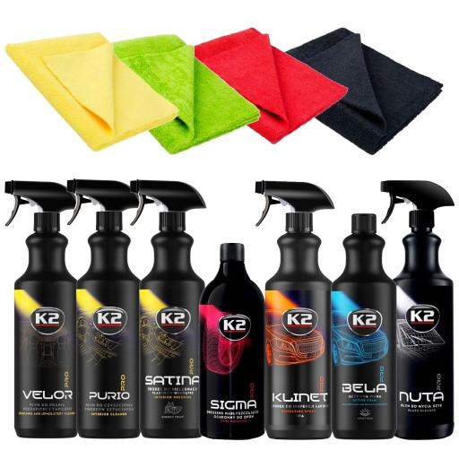 Набор автомойочной косметики для пластика салона шин К2 ПРО.