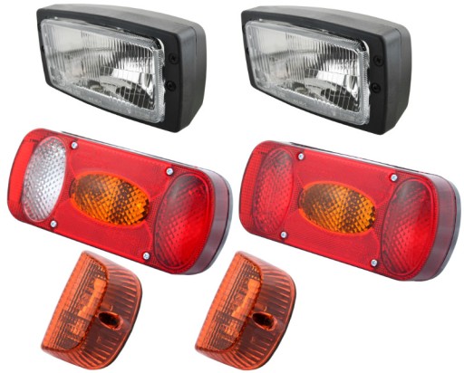 ZW-L3022 - Комплект передних и задних фонарей Wan с передней прямоугольной лампой