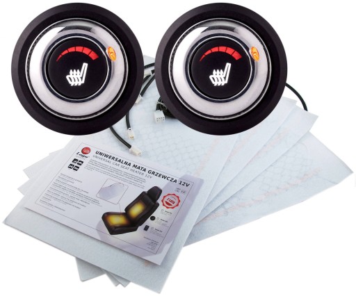 Комплект нагрівальних килимків для оббивки на 2 сидіння MOC 4x25W 12V 525x280мм