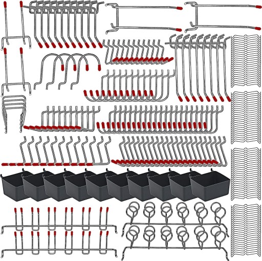 Набір металевих гачків 228 шт. для ПЕРФОРОВАНОЇ ІНСТРУМЕНТАЛЬНОЇ ДОШКИ