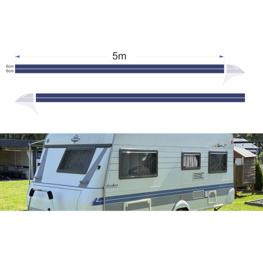 Набор наклеек Hobby Camper Caravan с боковыми полосками