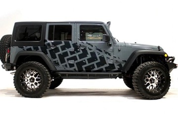 Набор двусторонних наклеек на протектор джипа повышенной проходимости