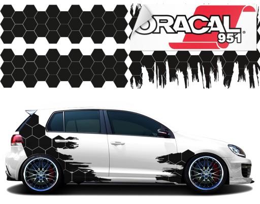 Набір наклейок для авто тема HEXAGON 4 ark 951