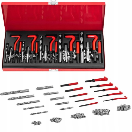 Ремкомплект для відновлення автомобільної різьби M5 M6 M8 M10 M12 131 шт.