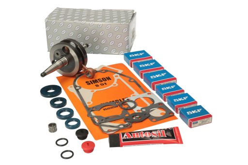 84082 - Комплект для ремонту двигуна колінчастий вал MZA підшипник SKF Simson S51 SR50