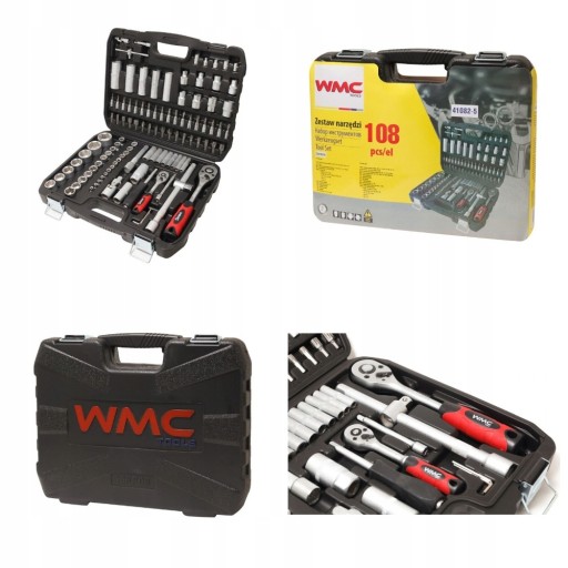 Набор инструментов 108 шт. 1/4 дюйма и 1/2 дюйма (6 точек) (4–32 мм)