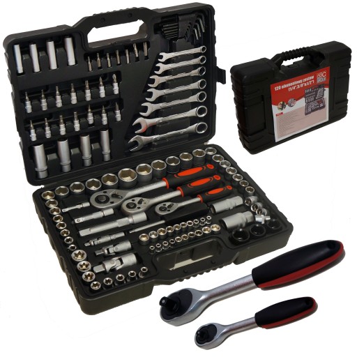 Набор инструментов 120 шт. 1/2 1/4 3/8 ПОДАРОК