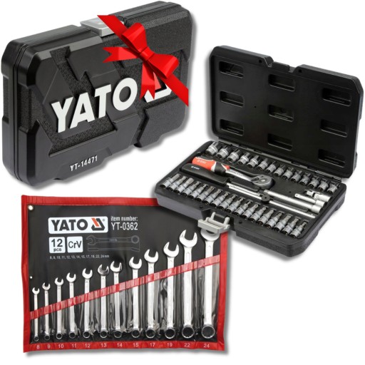 Набор инструментов YATO - Ключи торцовые + рожковые - ПОДАРОК ​​ОТЦУ