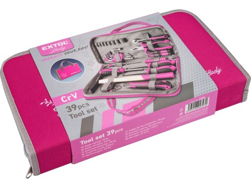 Набор инструментов для женщин 39 предметов EXTOL LADY 6593 PINK Tools
