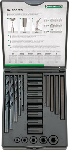 Набір інструментів для зламаних гвинтів M5-M16, 3/16''-5/8'' 96713025 Stahlwille