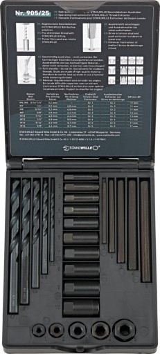 Набір інструментів для зламаних гвинтів M5-M16, 3/16''-5/8'' 96713025 Stahlwille