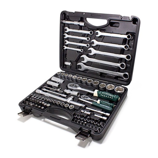 Набір інструментів, ключі, головки, насадки, 82 шт., валіза