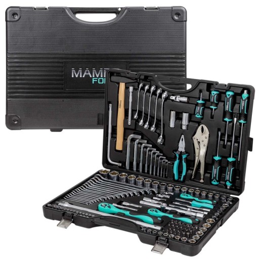 Набор инструментов: ключи, насадки для отверток, 142 шт., чемодан MamedForce.