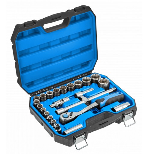 Набор инструментов с храповым механизмом Hoegert Technik HT1R410 в чемодане