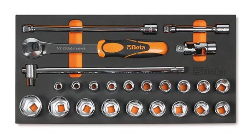 Набір кріпильних інструментів в м'якому профільованому вкладиші