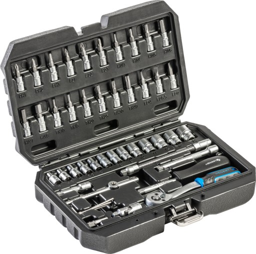 Набор инструментов 46 элементов, CrV, трещотка 1/4