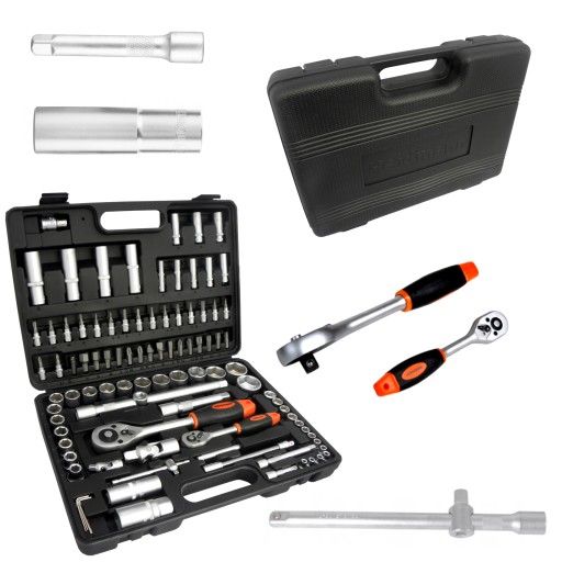Набір інструментів 94 предмета. Набір торцевих ключів у тріскачці CASE Torx