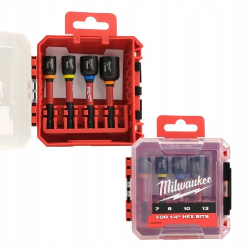 Набір головок шестигранних (Ø 7/8/10/13 мм) MILWAUKEE