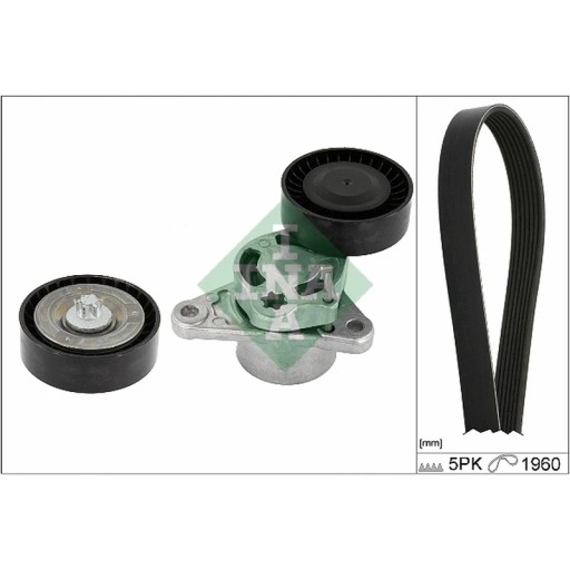 0487 10 - Комплект поліклинового ременя INA 529