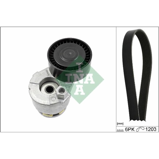 0009 10 - Комплект поліклинового ременя INA 529