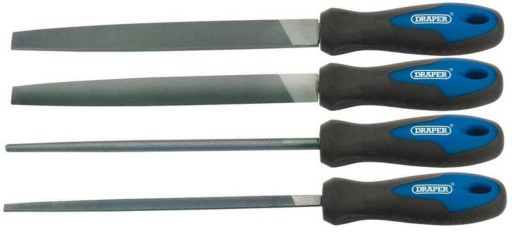 DRAPER 200 мм набор файлов 4 шт.