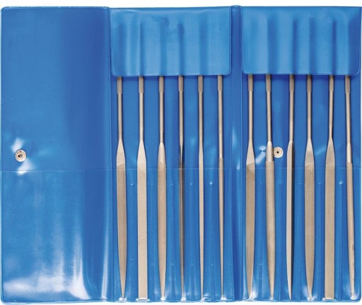 Набор прецизионных игольчатых напильников 200 мм, разрез 0, PF из 12 частей