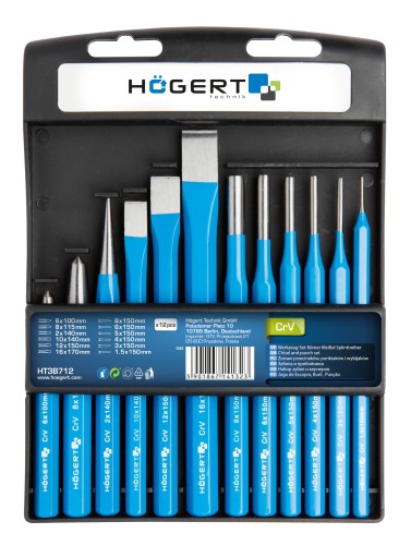 Набор резаков, перфораторов и перфораторов 12 шт., CrV HT3B712