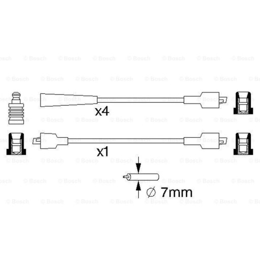 Комплект кабелю запалювання BOSCH 0 986 357 117