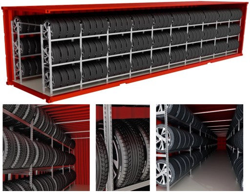 Набір шиномонтажних контейнерів 240 футів, МІЦНА СТАЛЬ