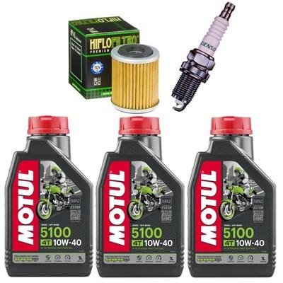 Сервисный комплект масло, фильтр, свечи зажигания motul для квадроцикла yamaha yfm 350 r raptor